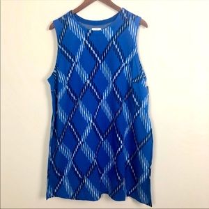 Crown and Ivy Sleeveless Sweater Argyle Tunic